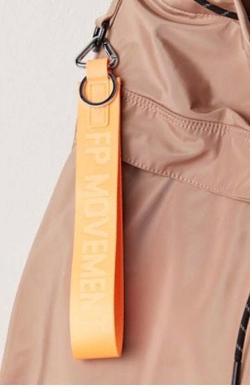 NWT FP Movement by Free People Petal Talk Keyring in Bright Orange